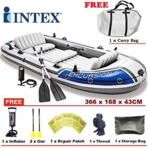Bateau gonflable avec deux Rames et Pompe Inclus INTEX 68325EP