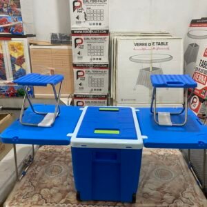 Glaciere 65 Litres table avec 2 chaises