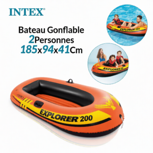 Bateau Gonflable 2Personnes 185x94x41Cm Explorer 200 Intex 58330NP