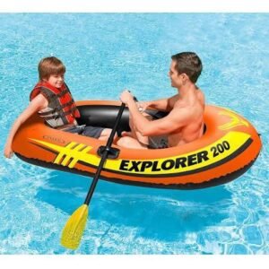 Bateau Gonflable 2Personnes 185x94x41Cm avec 2 rames et pompe Explorer 200 Intex 58331