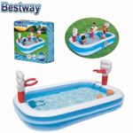 Piscine avec paniers de basket et ballon 251 x 168 x 102 cm Bestway