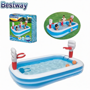 Piscine avec paniers de basket et ballon 251 x 168 x 102 cm Bestway