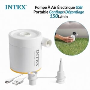 Pompe À Air Électrique USB Portable Gonflage/Dégonflage 150L/min QUICKFILL Intex 66616