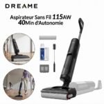 Aspirateur Laveur Sans Fil 18000Pa, Nettoyage À Plat 180° Et Lavage 90°C Dreame H12 Pro FlexReach