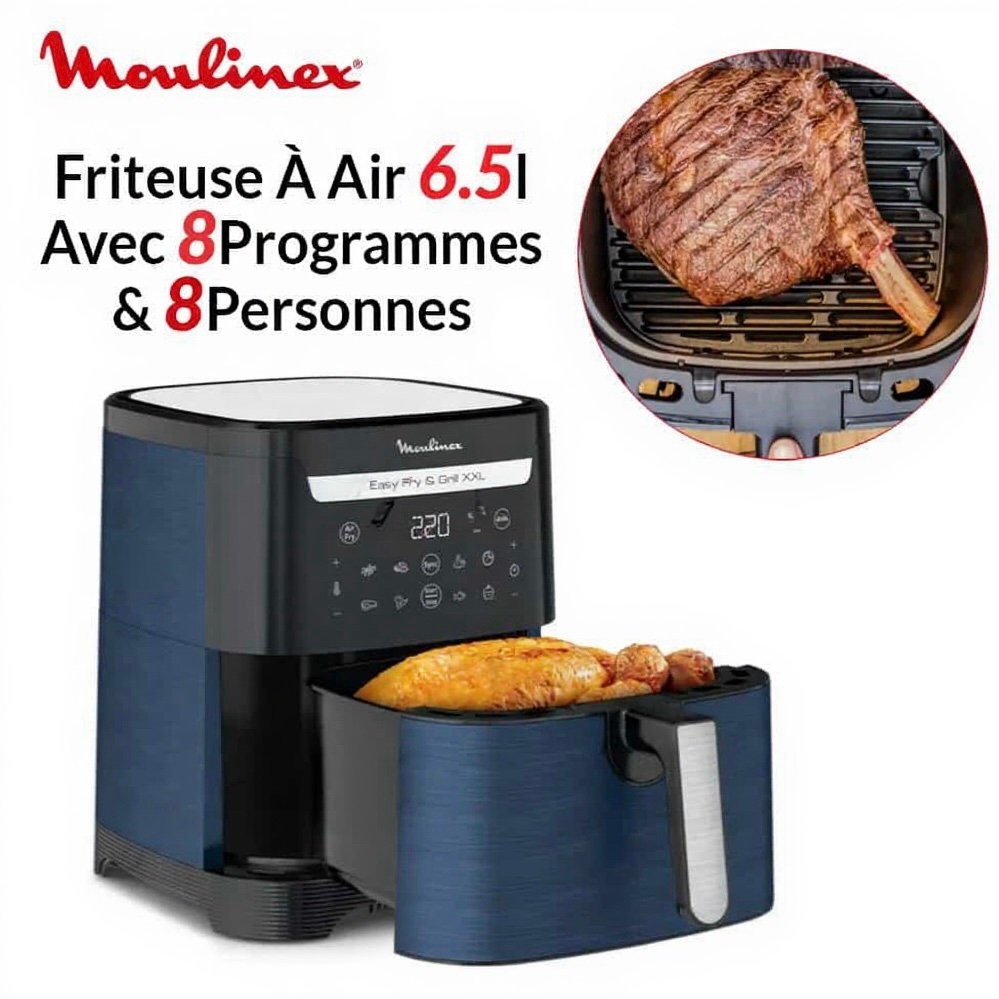 Airfrayer 6.5L Avec 8 Programmes Easy Fry And Grill XXL Moulinex EZ801420