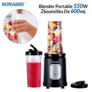Blender Portable 550W Avec 2bouteilles De 600mL Sonashi SB-200