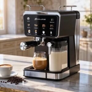 Machine A Café inox Digital 20 Bar ” Café Poudre + Cappuccino ” Schallenge AMB-022CM