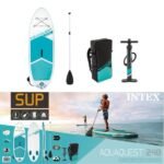 Planche de surf gonflable avec pagaie et pompe à main 320×81× 15cm INTEX 68242NP