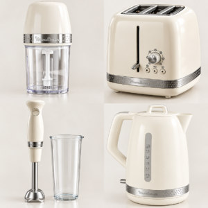Pack bouilloire+mini hachoir+bras mixeur+grill pain Moulinex Soleil