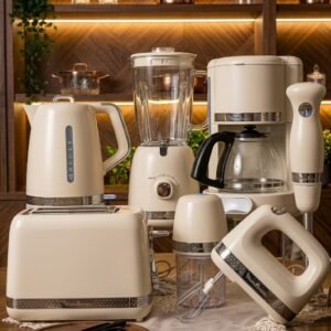 Pack blender+hachoir+batteur+bouilloire+brasmixeur+cafetière+grill pain Moulinex soleil