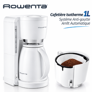 Cafetière À Filtre 850W Avec Verseuse Isotherme 1L Et Système Anti-goutte Rowenta CT380110